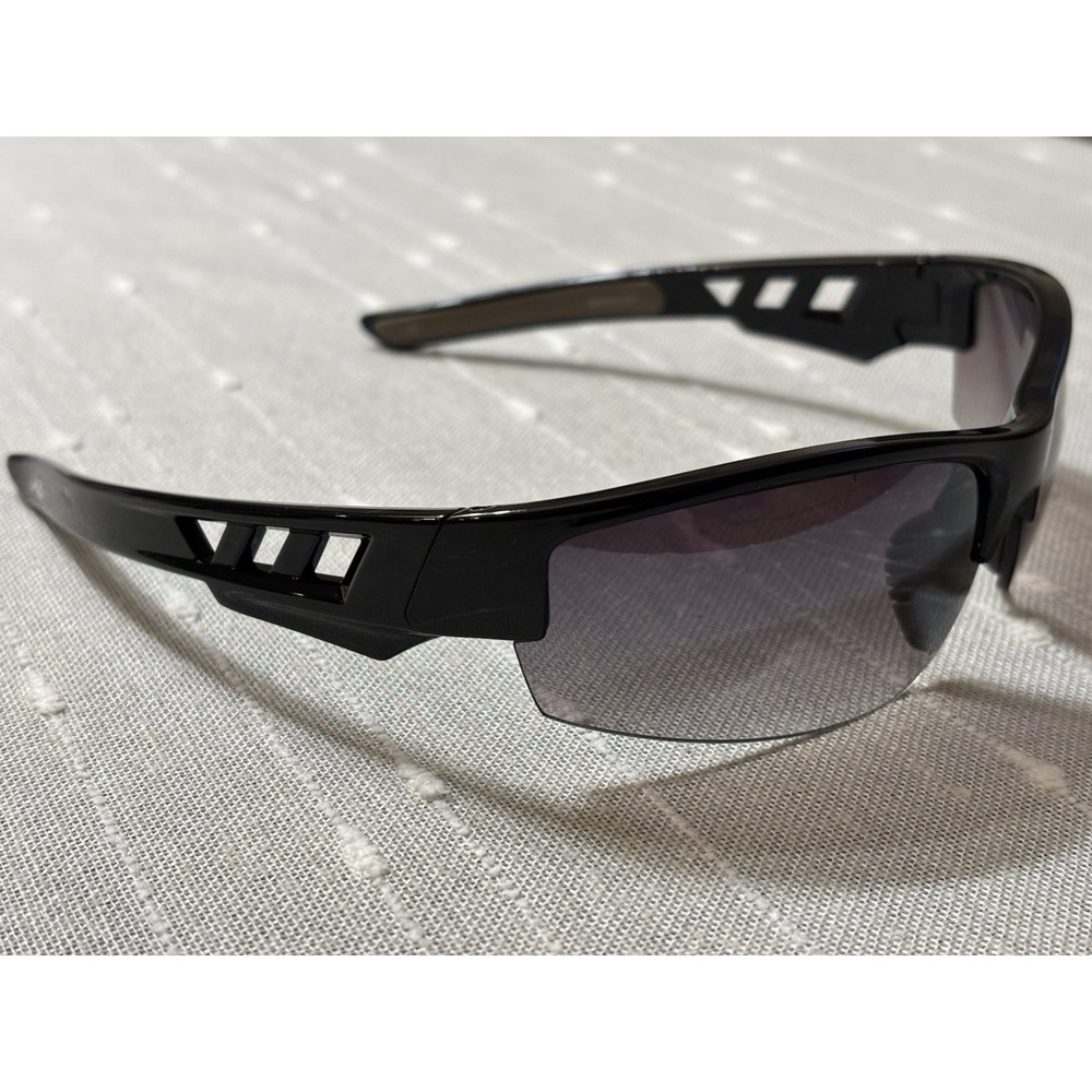 FILA SF215 C1 Black Plastic Wrap Around Athletic Sport Polarized Sunglasses